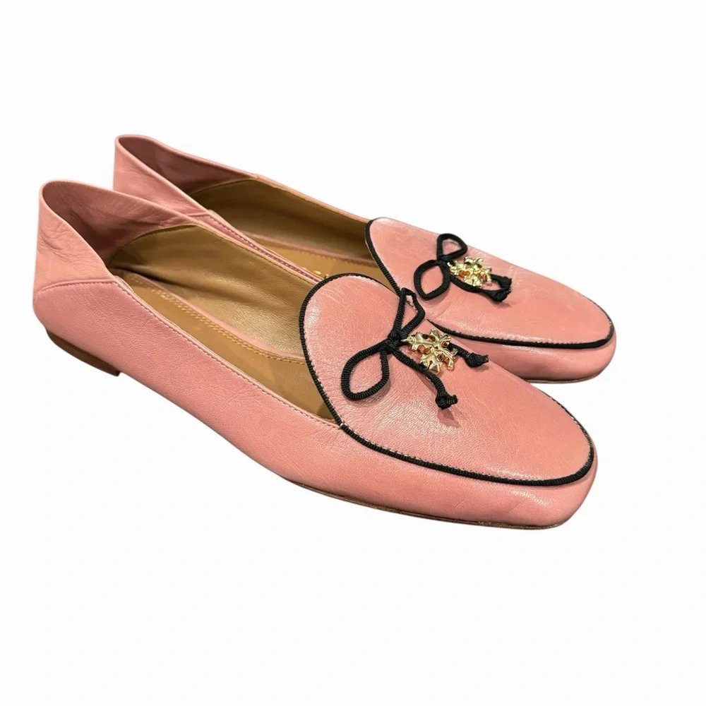 Tory Burch Charm Loafers Flats Rosa